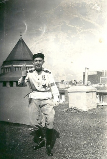 Henri Labrie als Russische soldaat, 20 augustus 1950