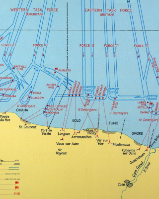 kaart invasie 1944 positie kanonneerboten