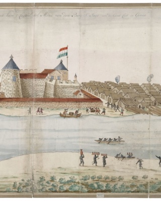 Het Kasteel D'Elmina 17de eeuw