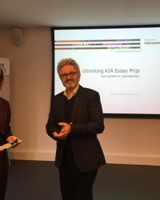 Foto van de prijsuitreiking.