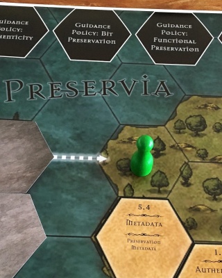 Afbeelding van het bordspel Preservia, een spel over preservation.