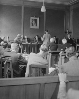 Tribunaal Den Bosch, 1945 foto: C. Blazer