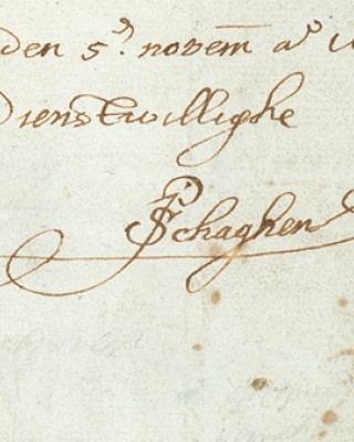 Handtekening van Pieter Schaghen, 5 november 1626