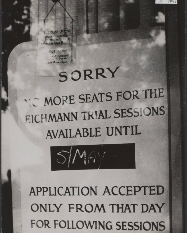 Grote belangstelling voor het Eichmannproces.