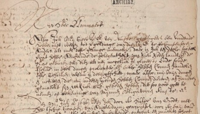 . Description of New Netherland by Isaac de Rasière, addressed to Samuel Blommaert, ca. 1628