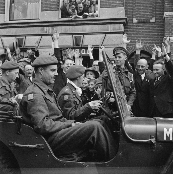 Prince Bernhard in his Jeep in April 1945 Prince Bernhard in his Jeep in April 1945