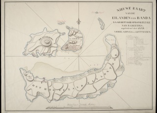 Kaart van Banda uit 1835 is een kopie van een oudere kaart uit ca 1812 NA 4.MIKO 208