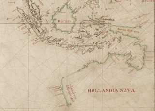 Kaart van de Indische Zee, van de Kaap de Goede Hoop tot Japan, door Isaak de Graaf, ca. 1695 [4.VEL inv.nr. 312]