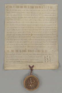 Keizer Hendrik VI bevestigt dat graaf Dirk VII tol mag heffen bij Geervliet (1195).