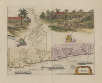 Kaart van Brazilië uit de Atlas Maior van Joan Blaeu