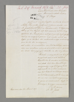 Verzoekschrift van Aletta Jacobs aan de minister van Binnenlandse Zaken om toelating van zijn dochter