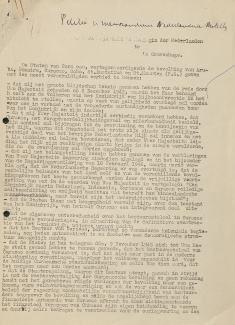 Petitie van Curaçao aan de Nederlandse regering, waarin de speech van koningin Wilhelmina genoemd wordt (1946)