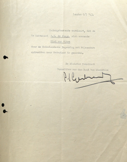 Verklaring Gerbrandy over De Jonge