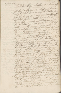 Antwoord van Francois Dandiran namens het koloniale bestuur op de brieven van Boston Band (2 juni 1758) (bevat racistisch taalgebruik).