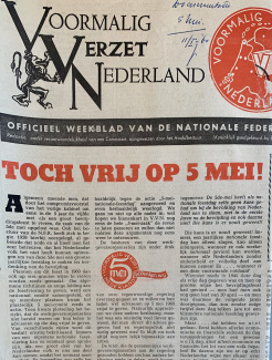 Krant Voormalig Verzet Nederland Toch vrij op 5 mei