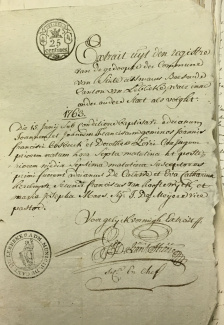 Doopbewijs broers Bosbeeck 1763