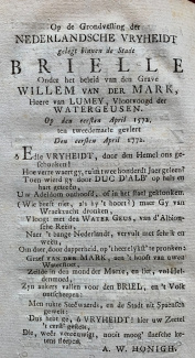 Pagina boekje Dankoffer, 1772