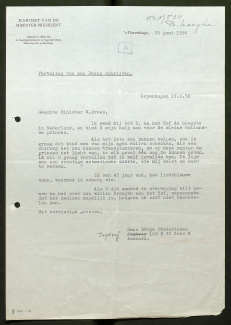 Vertaalde brief waarin Deen een oog aanbiedt