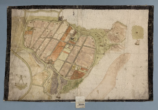 Kaart Dirksland op Goeree-Overflakkee 1585 
