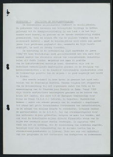 Pagina 1 van de Eerste Mijnnota (1965).