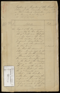 Index of minutes by the court of policy of the Demarara River