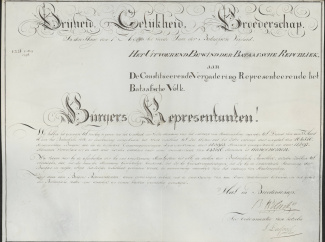 Uitslag referendum over de Staatsregeling (1 mei 1798).