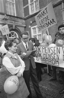 Demonstratie tegen artikel 248bis op het Binnenhof (21 januari 1969).