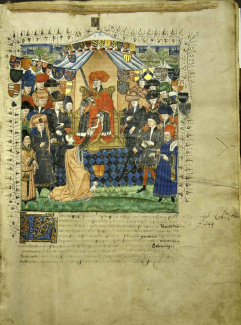 Miniatuur uit het register voor Filips (1450).