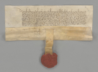 Brief waarin Maximiliaan van Oostenrijk de privileges van de abdij bevestigt (1478).