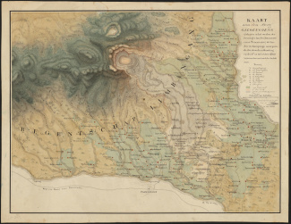 Kaart van de berg Galangoeng, gelegen in het westen der Preangerlanden (regentschap Sumadang), 1823 [4.MIKO inv.nr. 257]