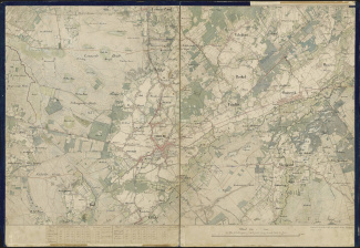 Nettekening voor de Topografische Militaire Kaart (TMK): Tilburg en omgeving, door 1e luitenant Pichot, 1837-1838 [4.TOPO inv.nr. 9.168]