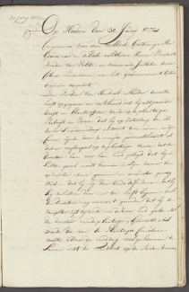 Ooggetuigenverslag door paardenknecht Hendrik Müller van Barons overval op plantage Poelwijk (30 juni 1772) (bevat racistisch taalgebruik).
