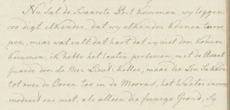 Kapitein Oorsinga beschrijft hoe het moeras een aanval op Buku onmogelijk maakt (4 mei 1772).