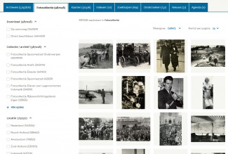 Zoekresultatenpagina fotocollectie
