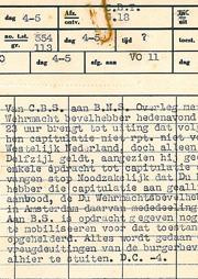 telegram over capitulatie 4 mei 1945