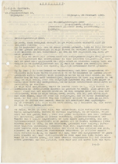 Brief van tandarts Karthaus aan het Militair Gezag, 24 februari 1945. Nationaal Archief, toegang 2.13.25 inv.nr. 643.